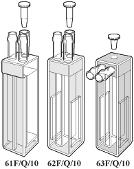 fluorimeter cuvettes with water jacket