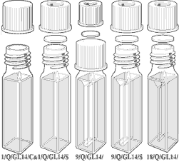 Standard Rectangular Cuvettes, with Screw Cap
